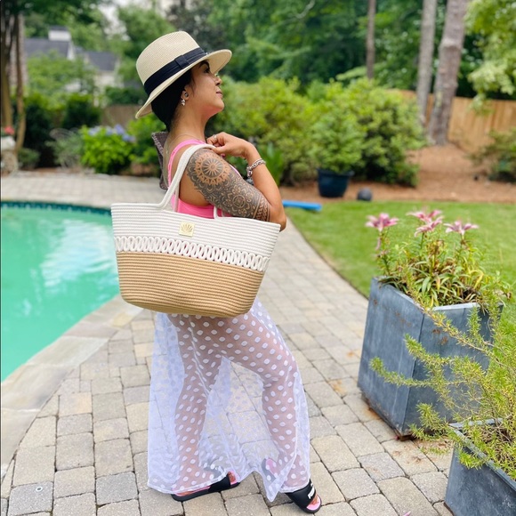 CAYMAN ISLAND Roped Woven Tote - Long Strap - Picture 7 of 10